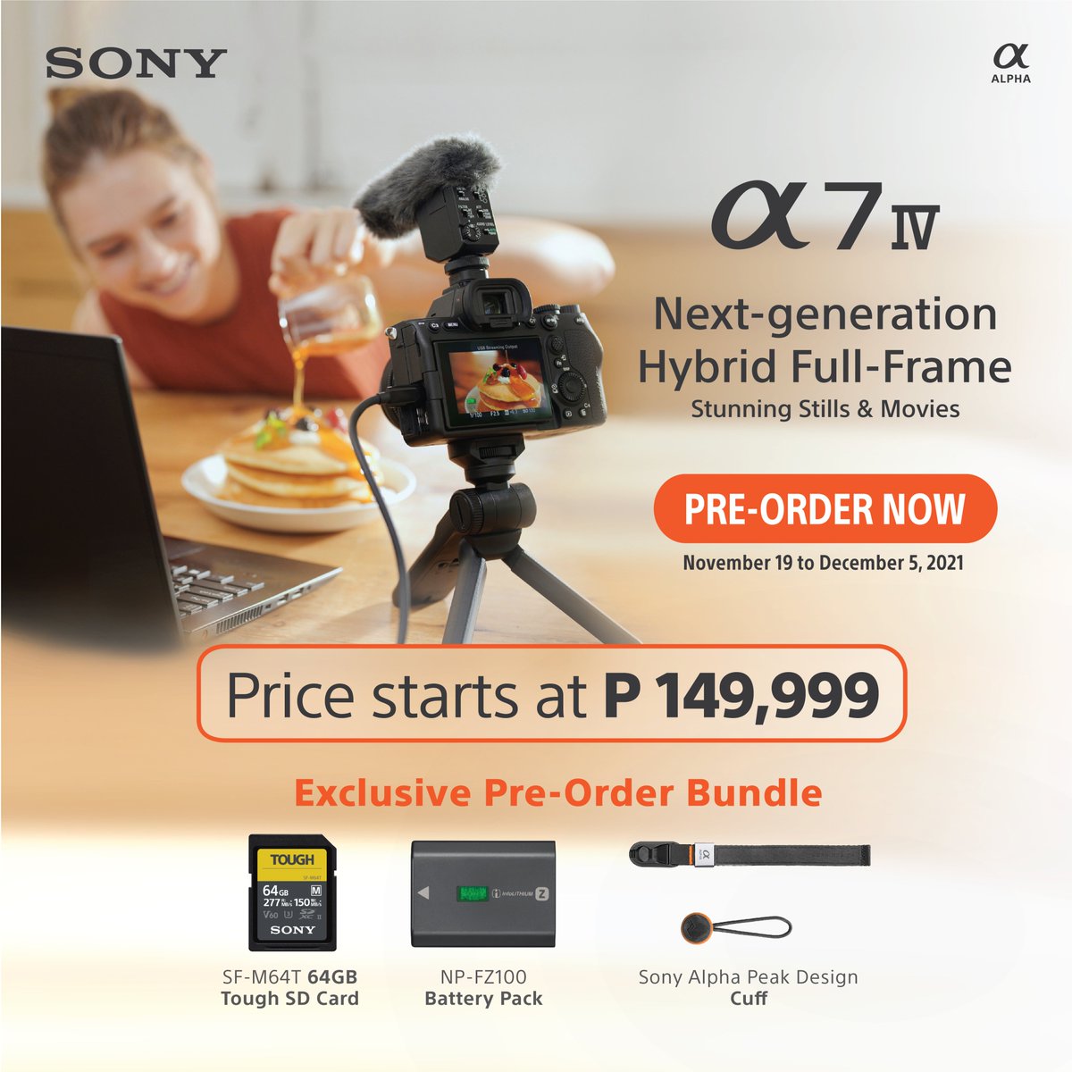 SonyPHinc's tweet photo. Thinking of upgrading your gear? Now is the best time to shift to an advanced hybrid full-frame camera, Sony's Alpha 7IV. Last week to pre-order! Get yours at https://t.co/64BbDUjFjB https://t.co/r7TojjgaaL
