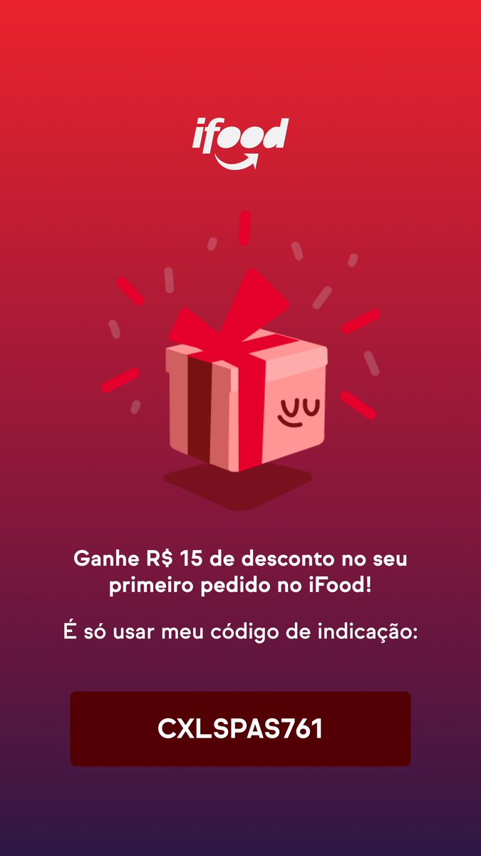 Ana50039001's tweet photo. Bateu aquela fome? Ana e nós do #iFood vamos te ajudar! Insira o cupom CXLSPAS761 e ganhe R$ 15 de desconto na sua primeira compra pelo app.
https://t.co/pGFr1jiF2E https://t.co/80myljKjty