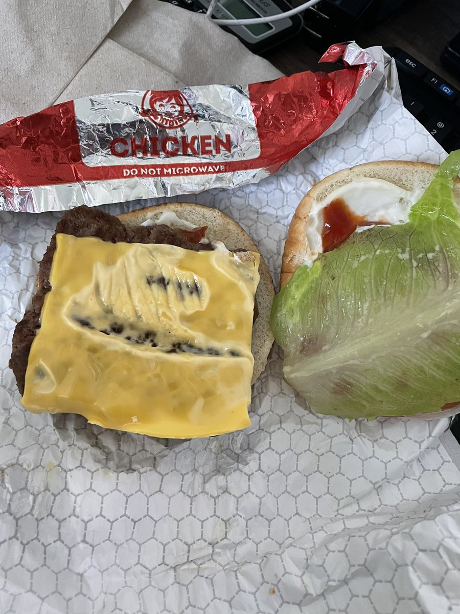 DCS009's tweet photo. @Wendys  Spicy Chicken sandwich plain and dry with a slice of cheese was ordered. Got this… https://t.co/WpOLzMe3pW