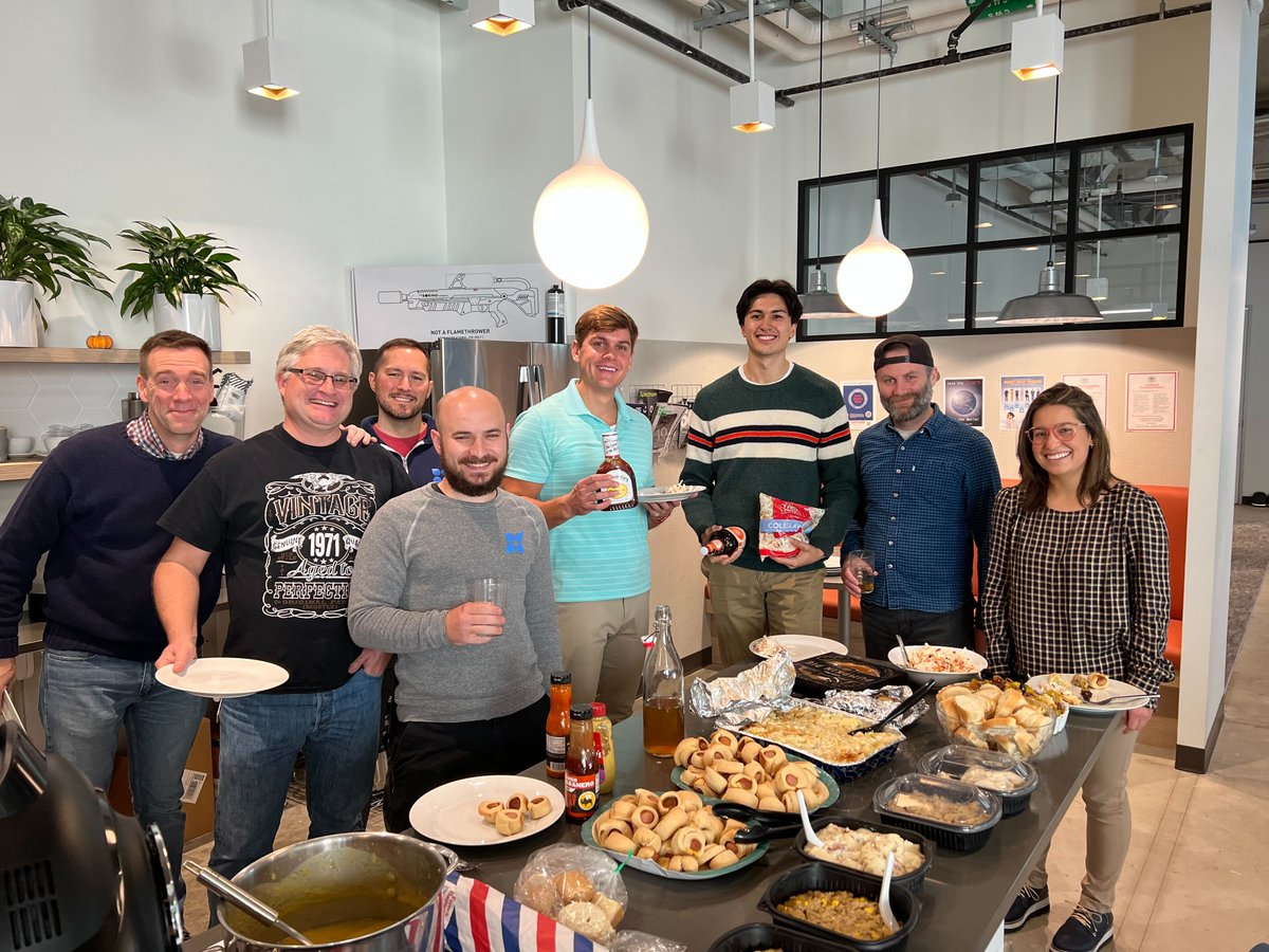 expr_ai's tweet photo. A few more photos from yesterday's #Thanksgiving potluck 🦃 

We enjoyed this feast so much that we're already planning another one next month! https://t.co/cWFK4pzzrf