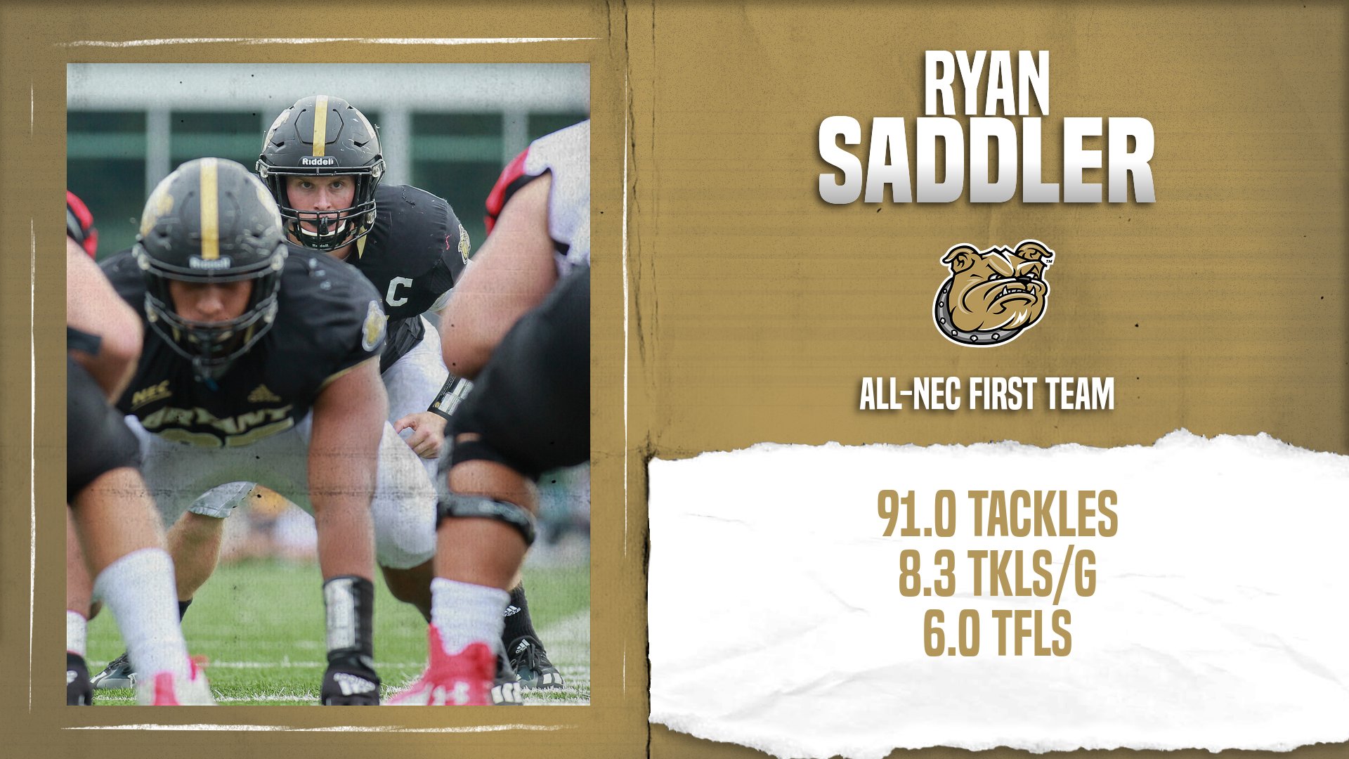 Bryant Football Congrats To Ryan Saddler On Earning All Nec First Team Honors The Other Half Of The Bash Brothers Saddler Finished In The Top Three In The Nec In Total