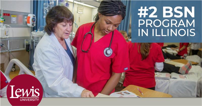 LewisUniversity's tweet photo. The #LewisU nursing program is the number two BSN program in the state of Illinois!

The recognition from Nursing Schools Almanac is based off of our program's 96.3% first-time NCLEX pass rate and high annual graduation rate. 

See our full recognition at https://t.co/lvfaKalIGv https://t.co/SjFw3l6zP6