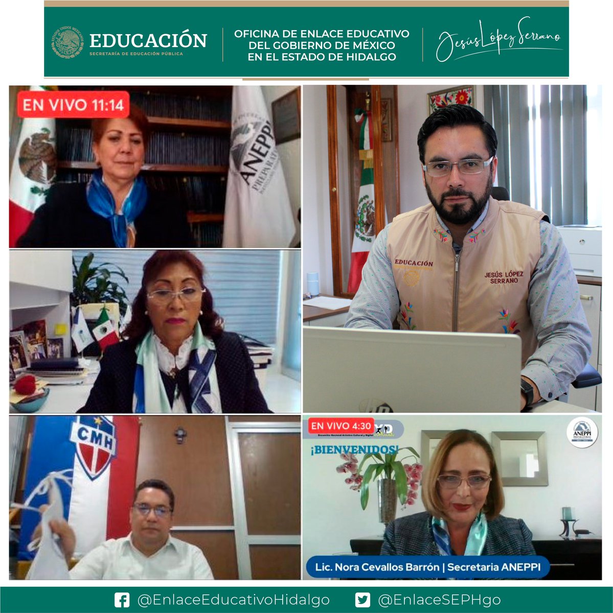 EnlaceSEPHgo's tweet photo. Dirigir a las juventudes en nuevos caminos donde desarrollen habilidades interpersonales, es una labor que debe realizarse día con día, por ello, @Jesusls2020, Titular de esta Oficina, inauguró el 15vo. Encuentro Nacional Artístico, Cultural y Digital #Aneppi Virtual 2021. https://t.co/cf8mKjzxfc