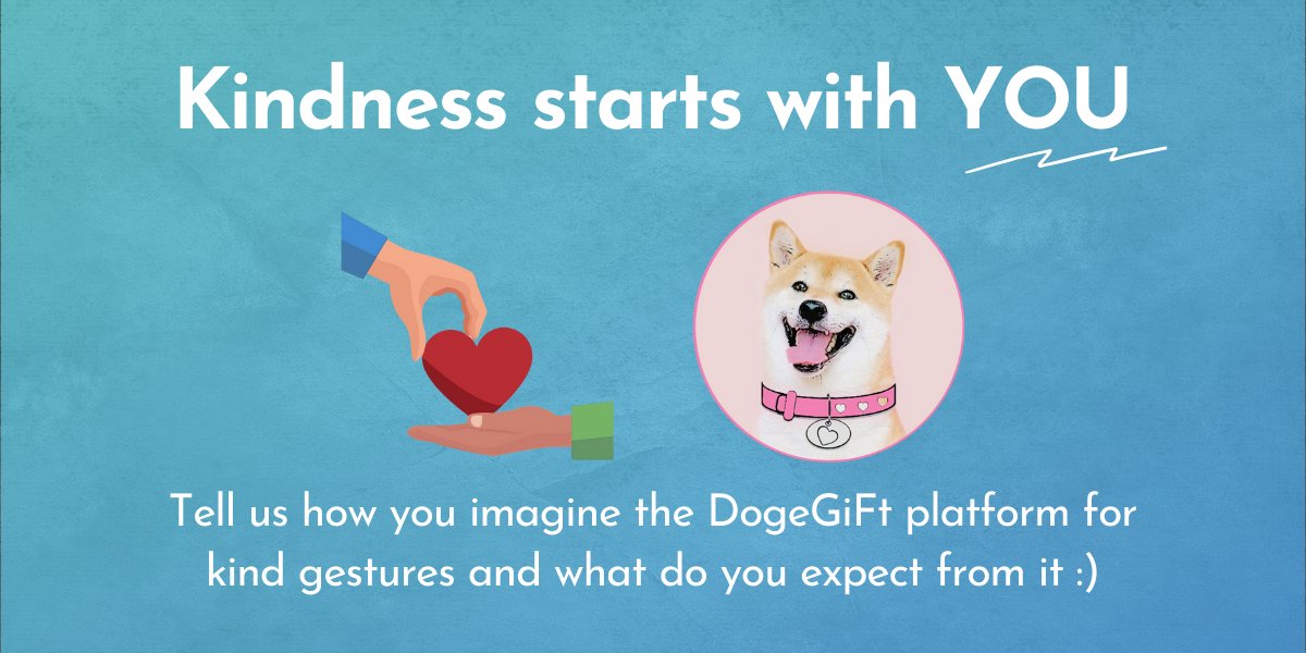 Dear members of the $DogeGF community,

Now that the new website will be released very soon, our focus will shift towards the DogeGiFt platform. Tell us in the form attached below what is your vision of our platform and help us build it with your ideas!

forms.gle/gUAsHCDFQQFF56…
