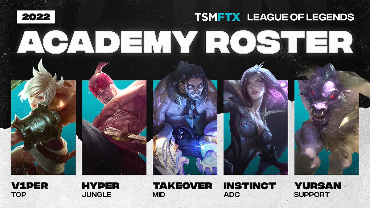 Introducing our LCS Academy roster for 2022. 

We're excited to continue working with Hyper, Takeover, and Yursan again for another year, whilst adding 2 fresh faces to the line-up. Ahead of the season, the boys will be heading to KR to bootcamp (visa dependant). Let's get it.