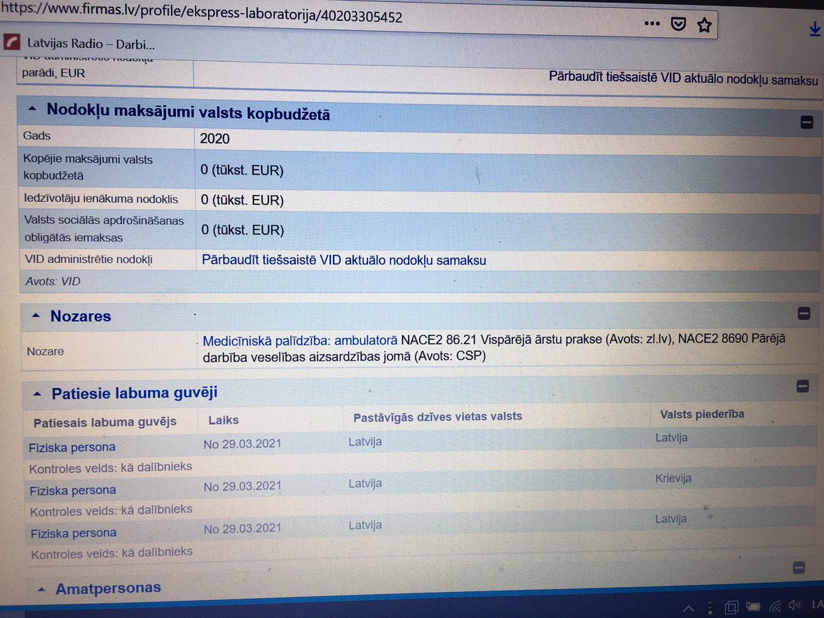 EvijaUnama's tweet photo. Šis ir ļoti skaisti! Martā nodibini SIA un rudenī saņem darījumu. 

Valsts aizsardzības loģistikas un iepirkumu centrs pirmo līgumu par Covid-19 slimību izraisošā vīrusa antigēna paštestu piegādi noslēdzis ar uzņēmumu "Ekspress laboratorija" par kopumā trīs miljoniem eiro https://t.co/n1sT3qBdVX