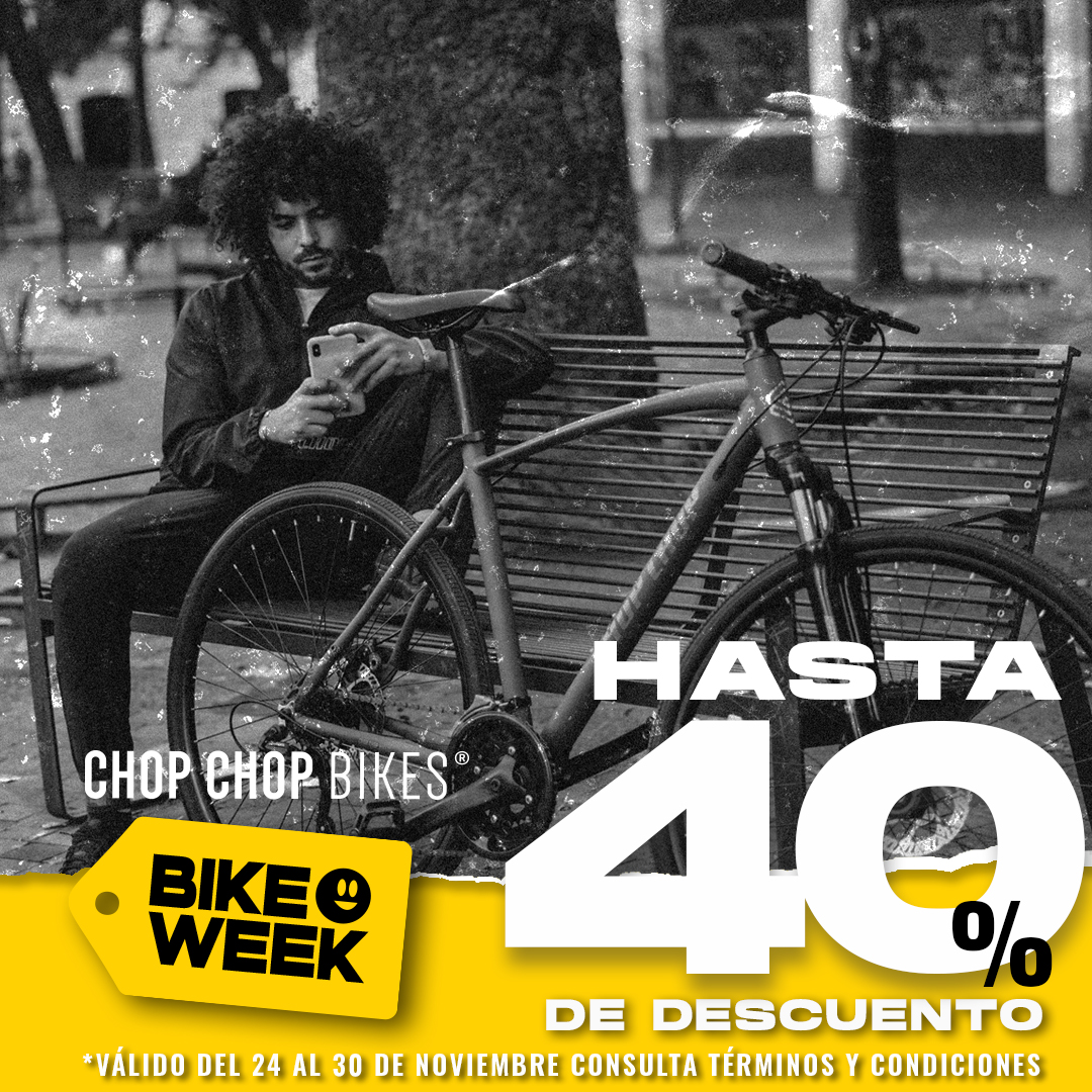 ChopChopBikes's tweet photo. Deja el celular y sal a rodar, si aún no tienes bici es momento de aprovechar el #BIKEWEEK https://t.co/pxeoDgiFkL