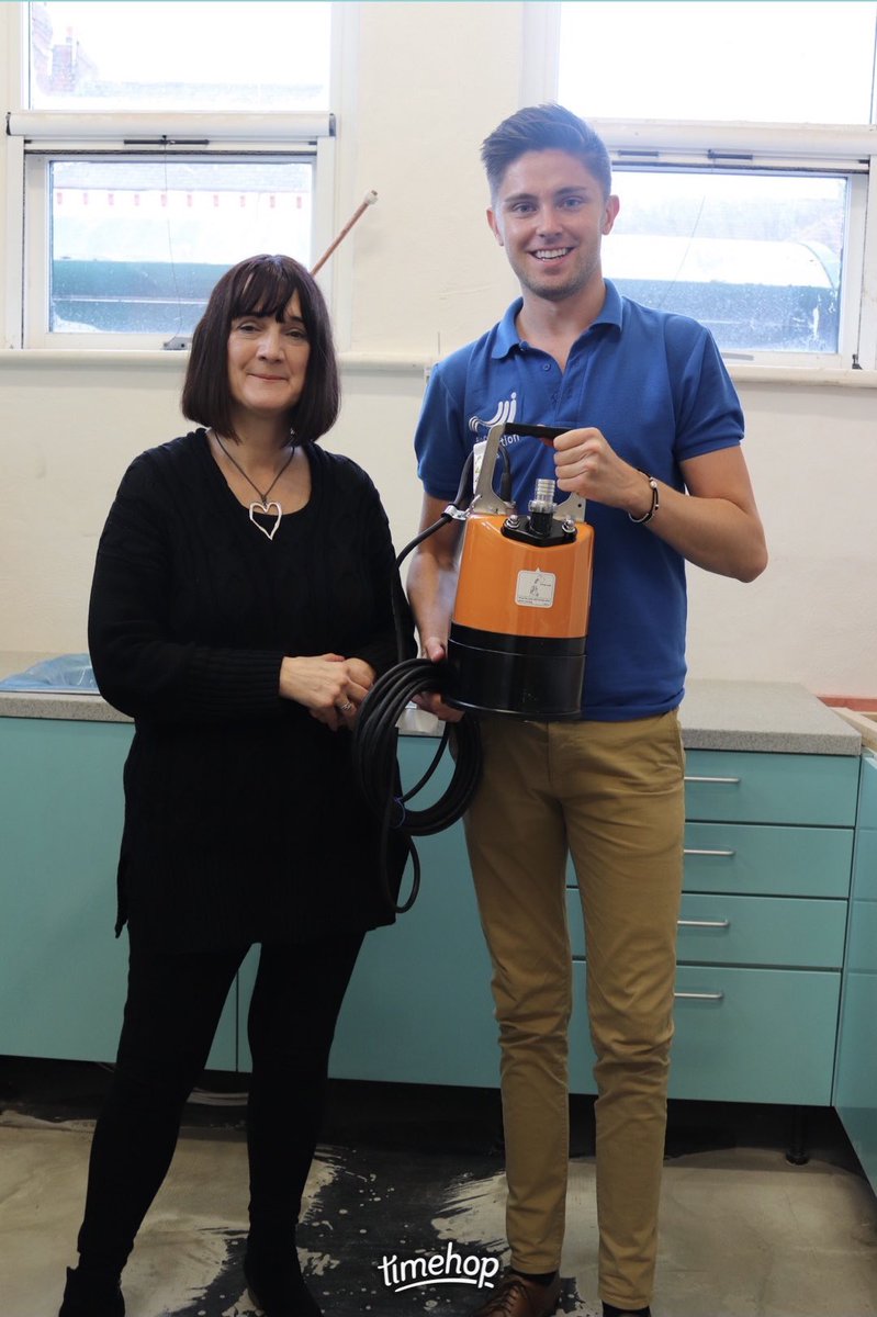 SCcrowther's tweet photo. 4 years ago donating a #puddlepump to the Botcherby Community Centre as part of the Cumbria Flood Showcase with @floodmary #floodaware https://t.co/SFnvQT9OUX