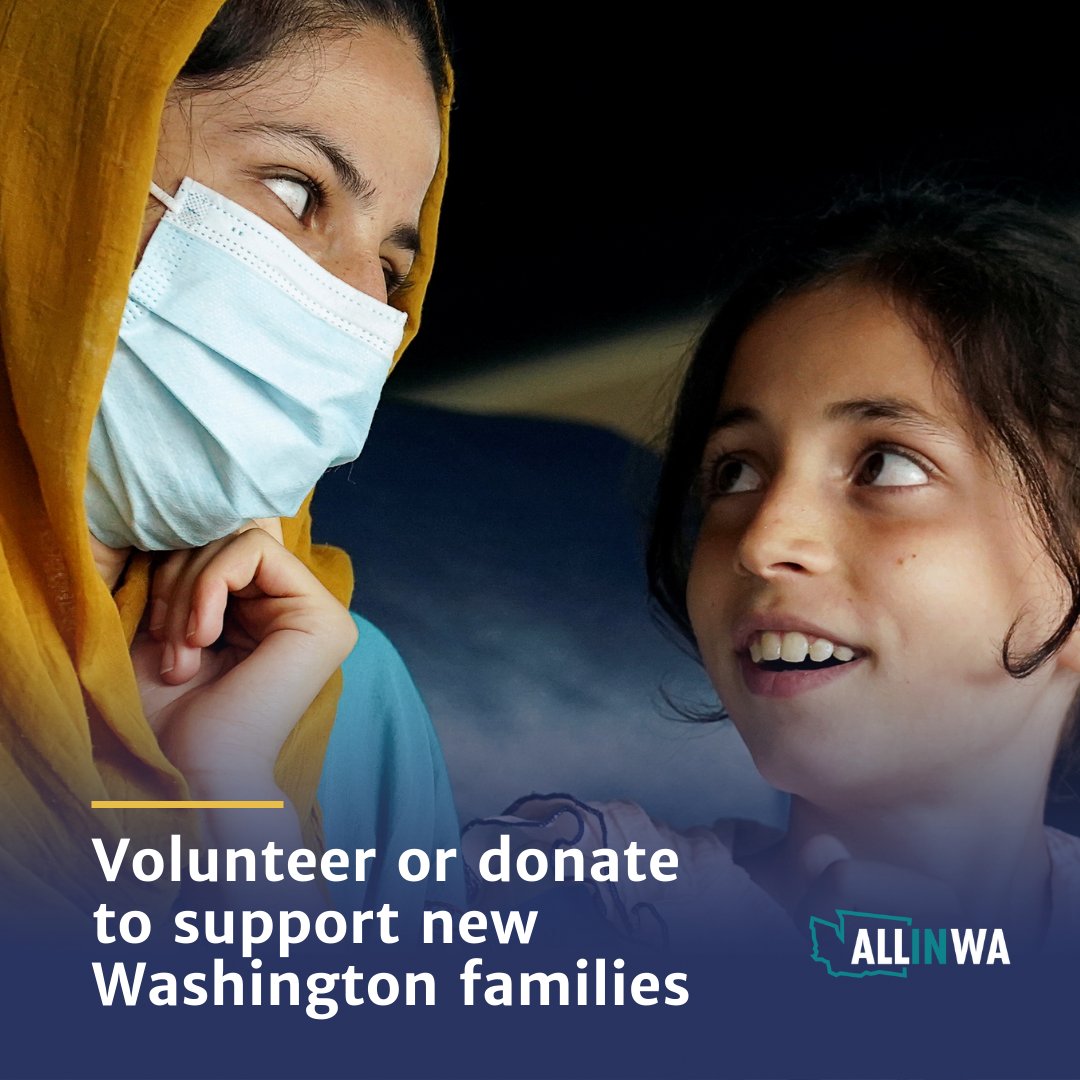 Washingtonians look out for our neighbors in need. Support the community-based organizations working hard to ensure that Afghan families are met with basic support and assistance as they settle in: allinwa.org/afghan-familie…