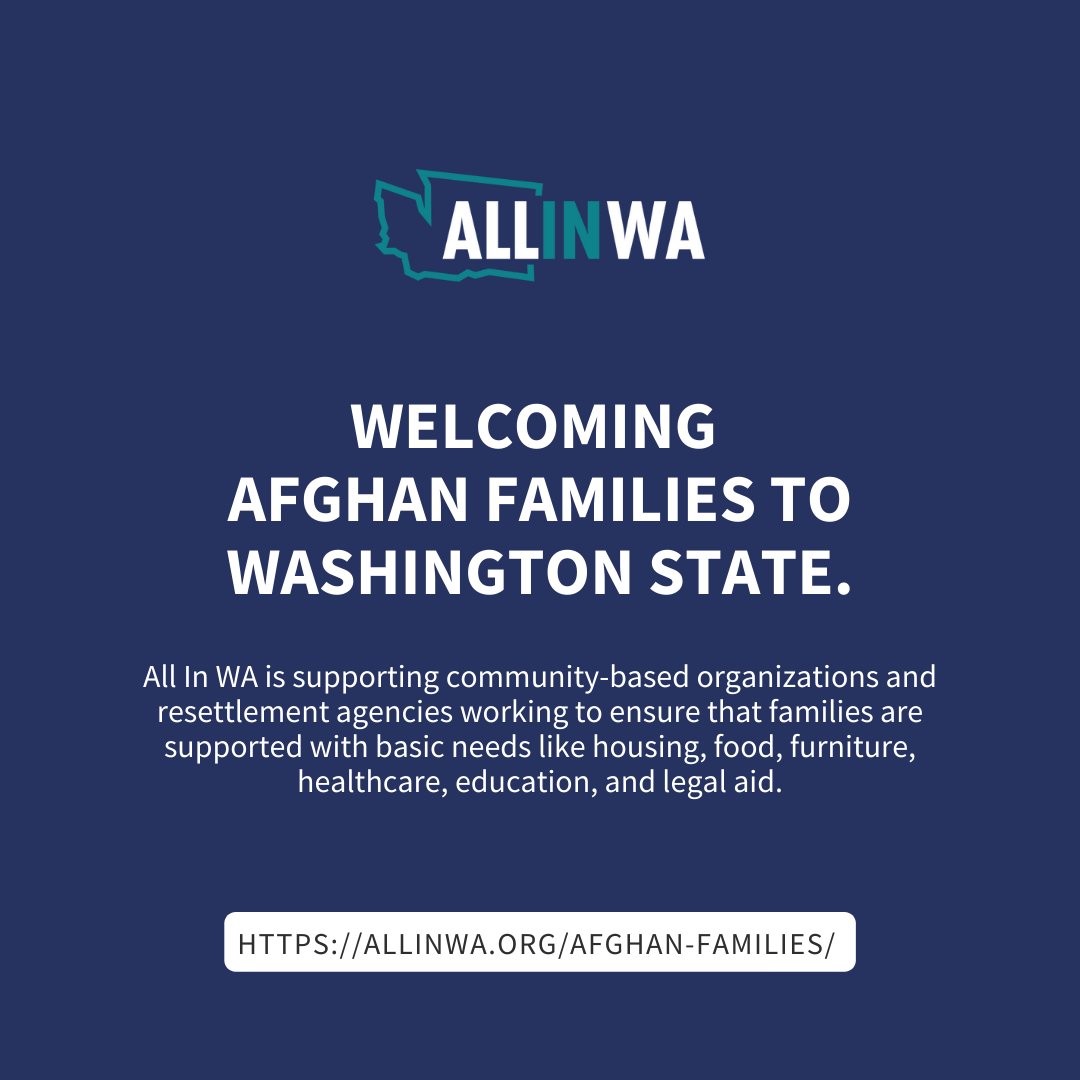 ✊🏻✊🏼✊🏽✊🏾✊🏿 Support new Washington families from Afghanistan by donating your time, money, or goods this holiday season. ➡️ Thanks for going #AllInWA 🙌 allinwa.org/afghan-familie…