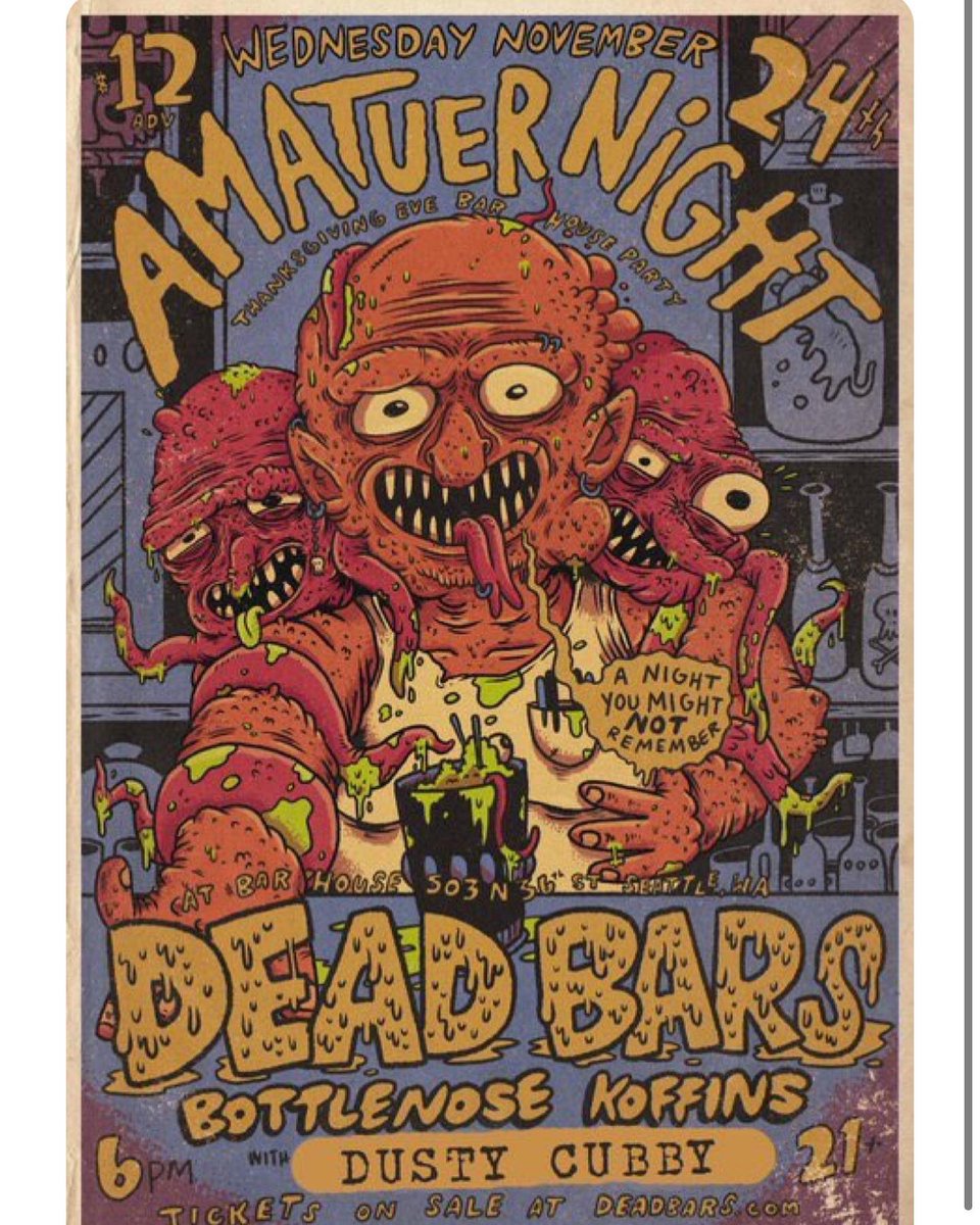 Alright Punks it’s time to rock AND roll tonight at barhouse with <a href="/DeadBars/">Dead Bars</a> and <a href="/BNKGOJIRAROCK/">Bottlenose Koffins</a> let’s be thankful!!! If ur not then I’m gonna make u!!!