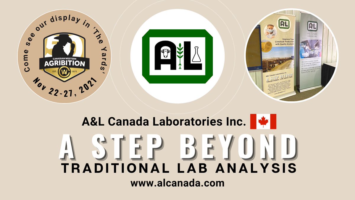 Hey <a href="/Agribition/">Canadian Western Agribition</a> Attendees 👉 Visit A&amp;L in The Yards!!

Ask us about 👉 Soil Testing, Soil Health, Feed Testing, Water Testing, Environmental, Plant Disease Diagnostics, Tissue Testing, Plant Monitoring Program (PMP)

More info: alonline.alcanada.com 
🧪🌱🔬🦠

#CWA50