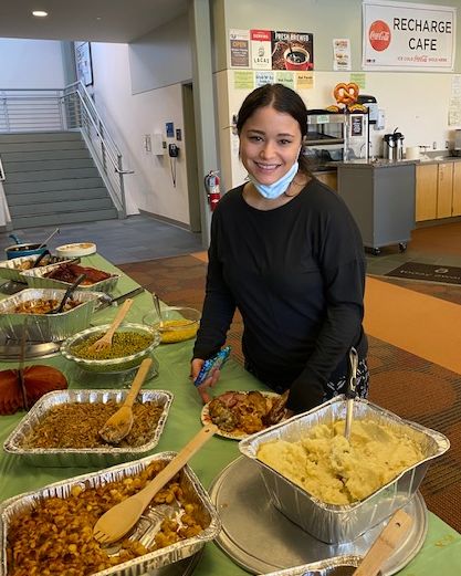 Bucks_edu's tweet photo. Snapshots from our Upper Bucks campus Friendsgiving yesterday! 🍠🍗 Filled with food, friends, and fun, our students, faculty, and staff gathered to celebrate the UBC community before break. 💙 #BucksCCC #BucksCounty #CommunityCollege #UpperBucks #Friendsgiving https://t.co/3WHmE0VGyI