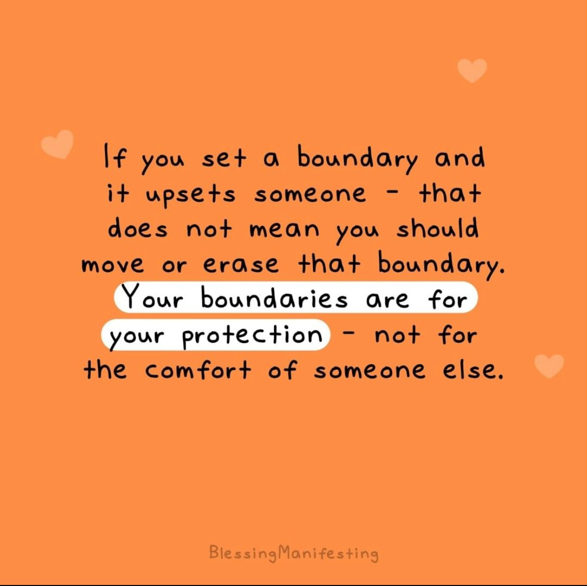 Remember - Your mental health is important and boundaries help protect it. 
-
Image via Blessing Manifesting