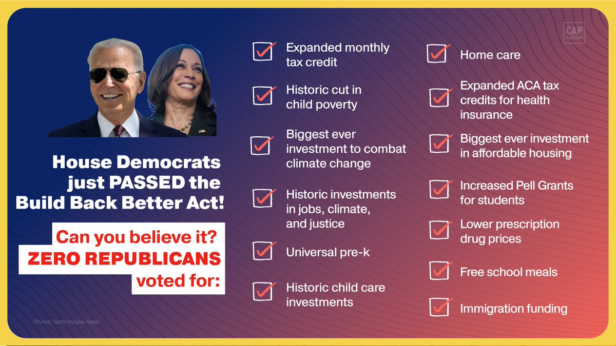 Deemoney521's tweet photo. The #House Delivered! Now it is time for the #Senate to do the same!! #FreePreK #Childcare #ElderCare #LowerprescriptionCosts #DemocratsDeliver https://t.co/yeuemL7QkU