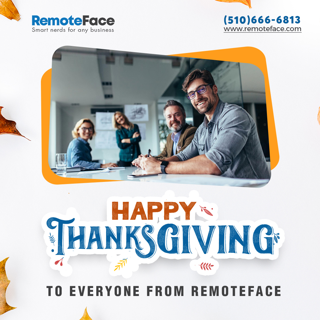 remoteface's tweet photo. We wish you and your Family a Happy Thanksgiving. Stay Blessed all.

https://t.co/9raUiNuf9x

#Thanksgiving #HappyThanksgiving2021 #RemoteFace https://t.co/R0LbfyWcyM
