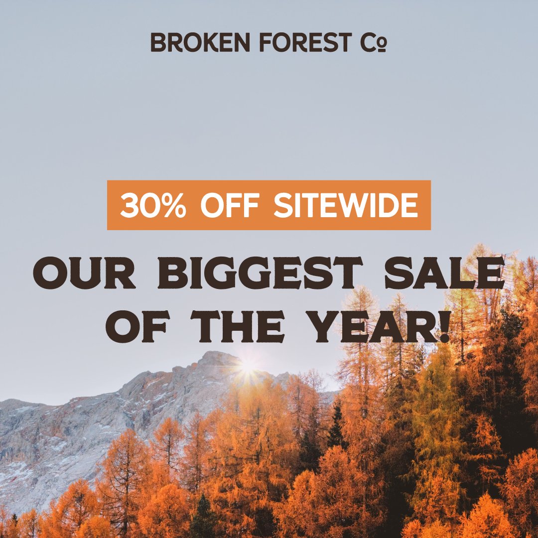 brokenforestco's tweet image. Our biggest sale of the year! 30% Off everything sitewide. No code required. #blackfriday #cybermonday

l8r.it/Nv7w