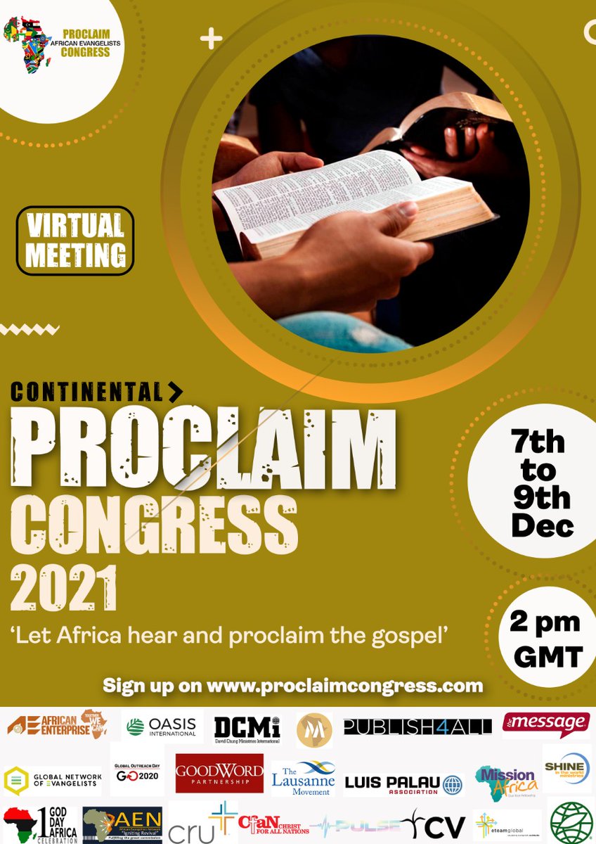 AEinternational's tweet photo. We are 12 days away from the Proclaim Continental Congress. Are you ready? Register today and be part of the conversation that will shape the future of evangelism in Africa. Visit https://t.co/cIr5HRrnfs
#ProclaimCongress https://t.co/wAdsveVToE https://t.co/cPj3hC84bM