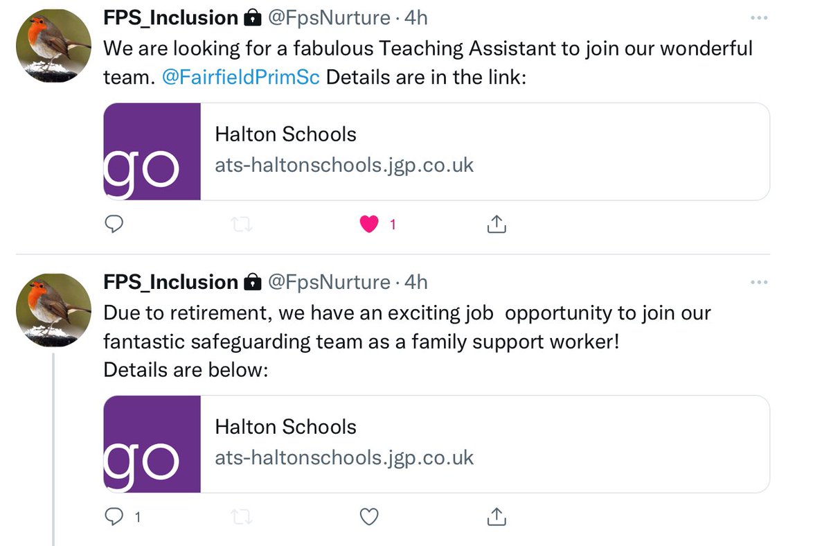 We are looking for two new members of staff to join our fantastic team. Firstly, due to the retirement of one of our Family Support Workers, we are looking to fill that post from January. 
We are also looking for a fixed term 1:1 classroom assistant to work in an infant class.
