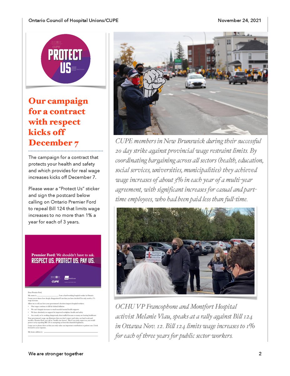 CUPELocal145's tweet photo. Nov 23/2021 - OCHU News Bulletin. https://t.co/Hm0YHlAJHb