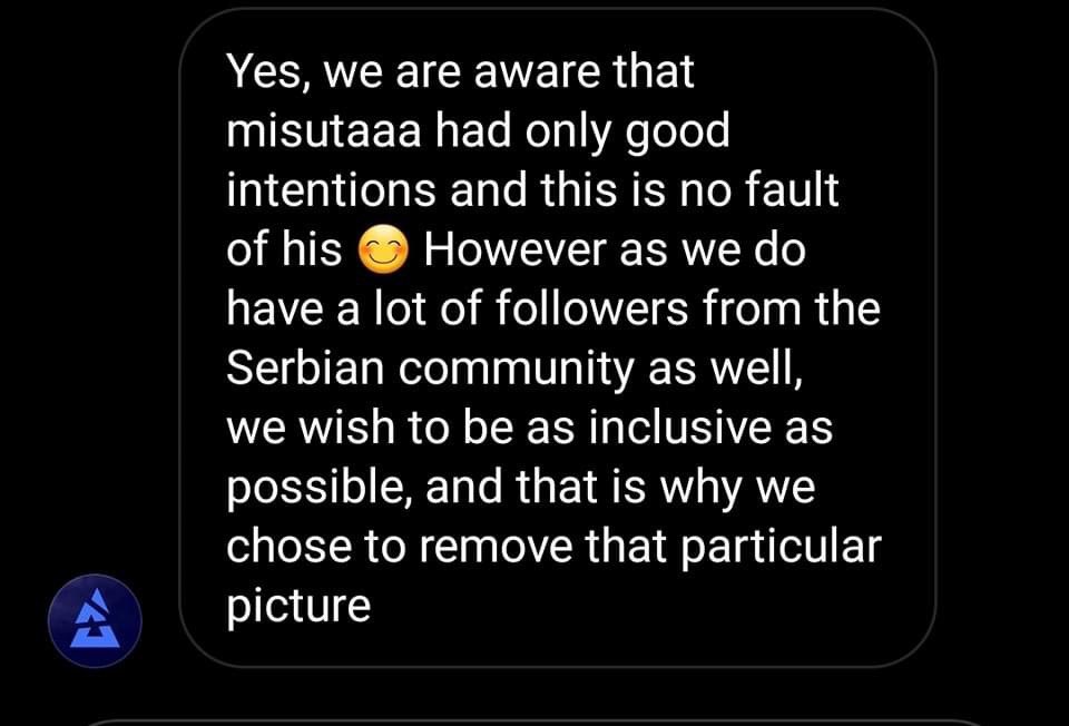 dest1EU's tweet photo. I guess expressing your love for your own country and origin is political ? @BLASTPremier  why do we Albanians get discriminated eveytime everywhere? I thought this is a serious organizastion but I guess we were wrong all along ? Shame https://t.co/EKkDmKtjW1