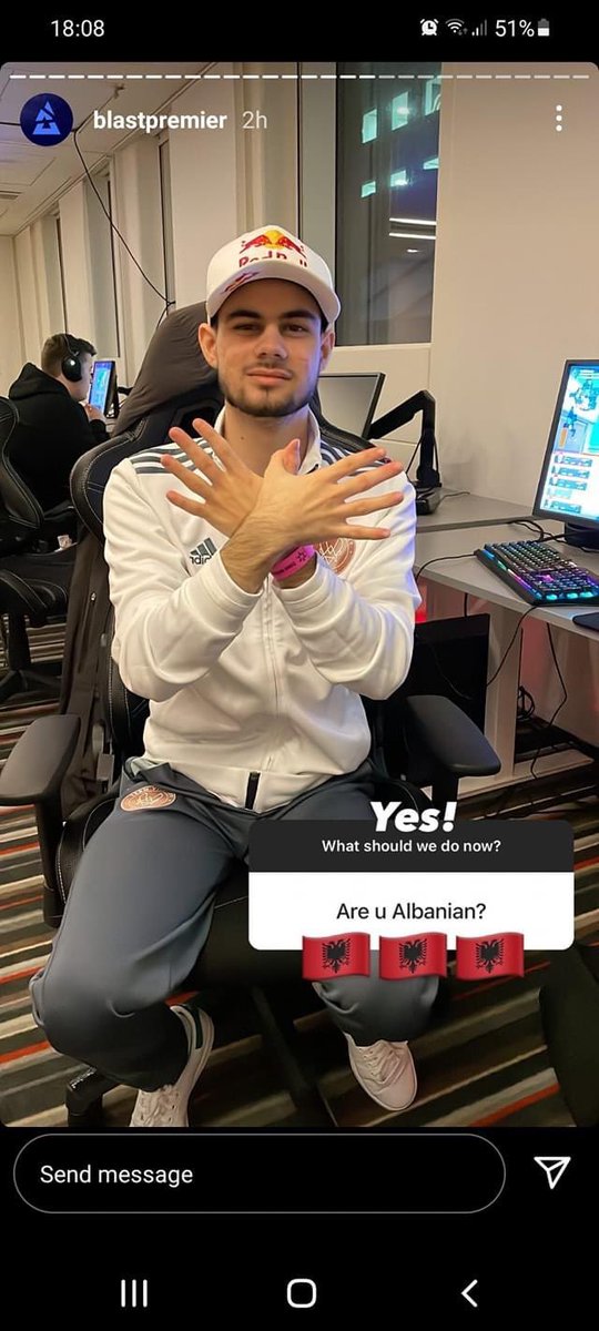 dest1EU's tweet photo. I guess expressing your love for your own country and origin is political ? @BLASTPremier  why do we Albanians get discriminated eveytime everywhere? I thought this is a serious organizastion but I guess we were wrong all along ? Shame https://t.co/EKkDmKtjW1