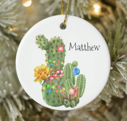 colorflowart's tweet photo. These personalized Christmas cactus ornaments are a perfect gift for all those cacti lovers.  Add a date, personal message to either or both sides. Made of porcelain with printing on both sides.  This keepsake will last for many years.  #cactusornament #customornament https://t.co/yCyZI772Zr
