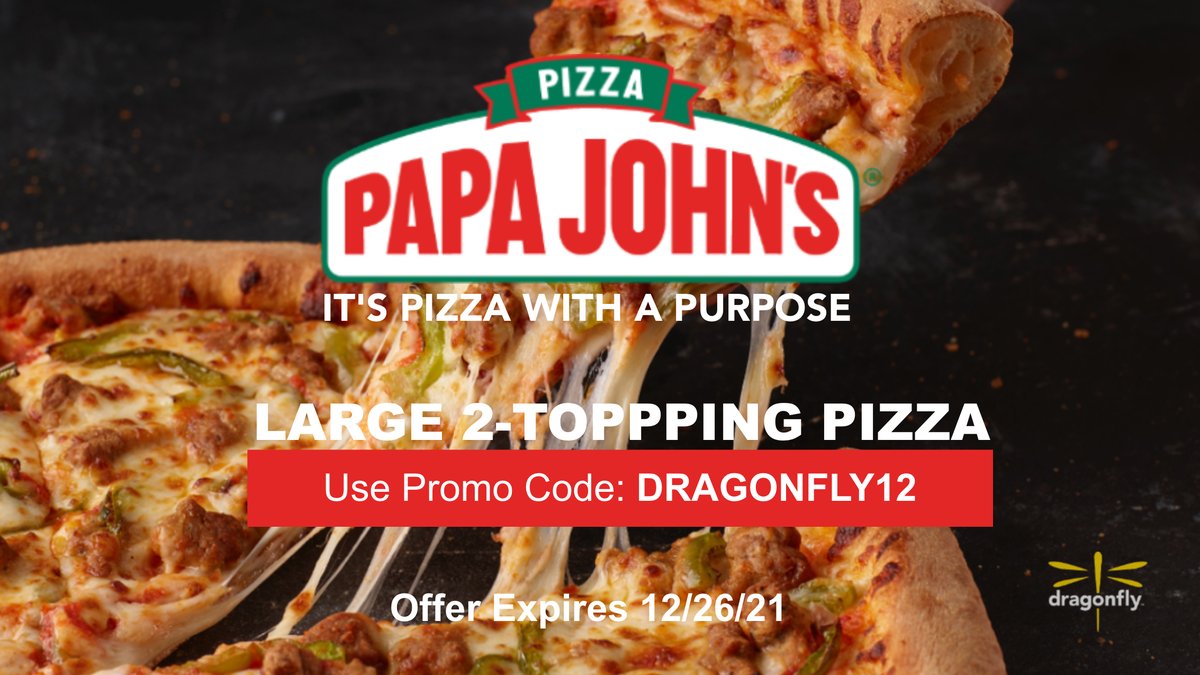 DragonflyCinci's tweet photo. Looking for an excuse not to cook dinner tonight? Well we have one for you! Purchase a large, 2-topping pizza from @papajohnscincy, and $1 for each pizza will be donated to Dragonfly using Dragonfly12 as the promo code! https://t.co/MMYDnX0mnS
