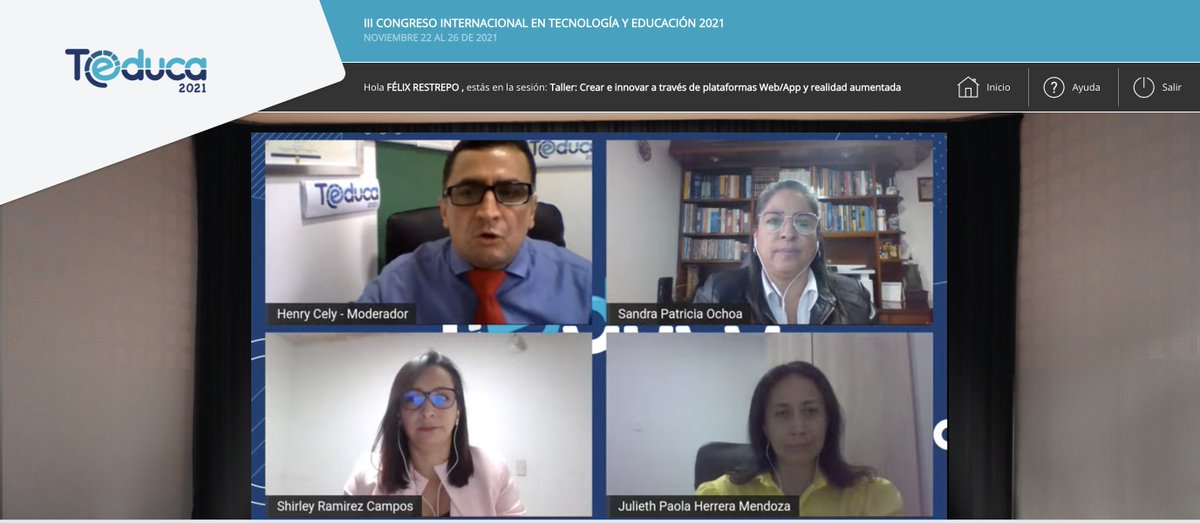 Congreso_TEDUCA's tweet photo. Taller: Crear e innovar a través de plataformas Web/App y realidad aumentada. #Teduca #congresoTeduca https://t.co/E7fi2VUeuZ