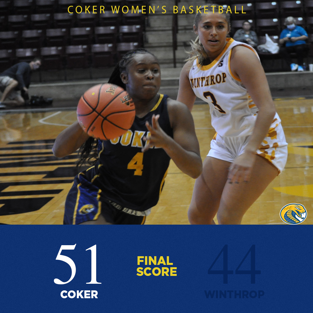 Coker_Cobras's tweet photo. .@Coker_WBB took down Division I Winthrop 51-44 in an exhibition contest on Wednesday (Nov. 24) - RECAP: https://t.co/YOxvdp23T8 #CokerWBB #GoCobras #CokerPride https://t.co/np2InQs8IW