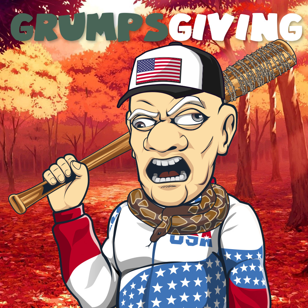 🦃🎉 #GRUMPSGIVING #GIVEAWAY 🦃🎉

To Enter:
✅ ❤️ &amp; RT
✅ Follow @grumpygrandpas
✅ Comment &amp; tell us your funniest Grandpa story! 👇

We will pick two people from the comments who will each win one free Grumpy Grandpas NFT! 

Ends in 48 Hours! ⌛

#ThanksGiving #GetGrumpy