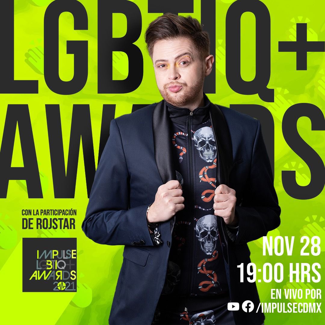 BOOKAgencyMX's tweet photo. Mira los Impulse LGBTIQ+ Awards 2021 conducidos por @robertocarlomx este domingo 7 PM 🇲🇽a través del canal de YouTube Live y Facebook Live de #ImpulseCDMX 💚 Con la participación especial de @camachocv2, @Rojstar y @PamSashaa 🔥 #ImpulseAwards #ImpulseAwards2021 #SomosImpulse https://t.co/H70gmExYbZ