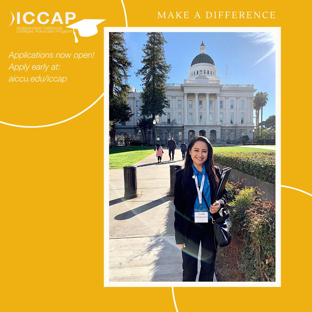 Students are you looking to develop and strengthen your advocacy skills? Gain experience within the California legislative process? Then <a href="/aiccucal/">AICCU</a>’s ICCAP is the program for you! There's still time to apply through Nov 29. Visit: aiccu.edu/iccap #ICCAP2022