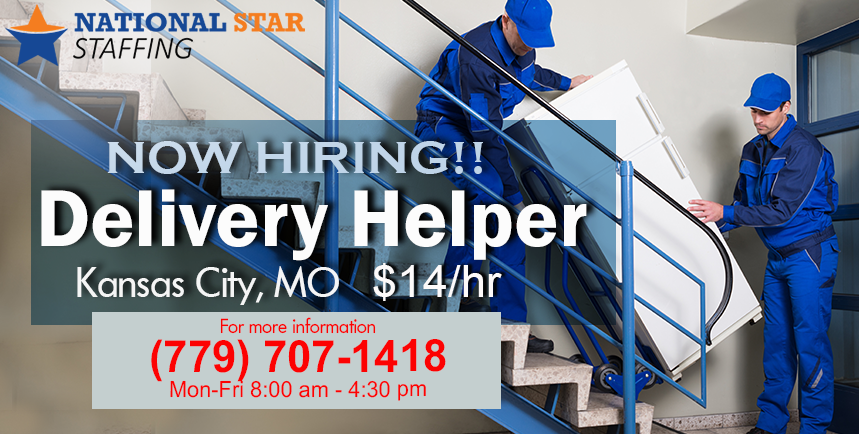 Looking of Delivery Helpers in Kansas City, MO!!!