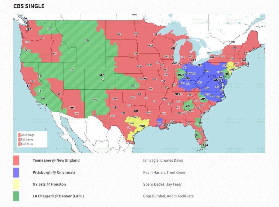 nfl tv schedule map by region 2021 week 1