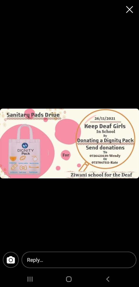 problematizd's tweet photo. All girls have a right to Education. 

Join our pads drive to support deaf girls with dignity kits to ensure they stay at school. 

#ItsTimeForAction 
#endperiodpoverty 
#girlseducation 
#deafcommunity #deafgirls https://t.co/eNwCcBBUVU