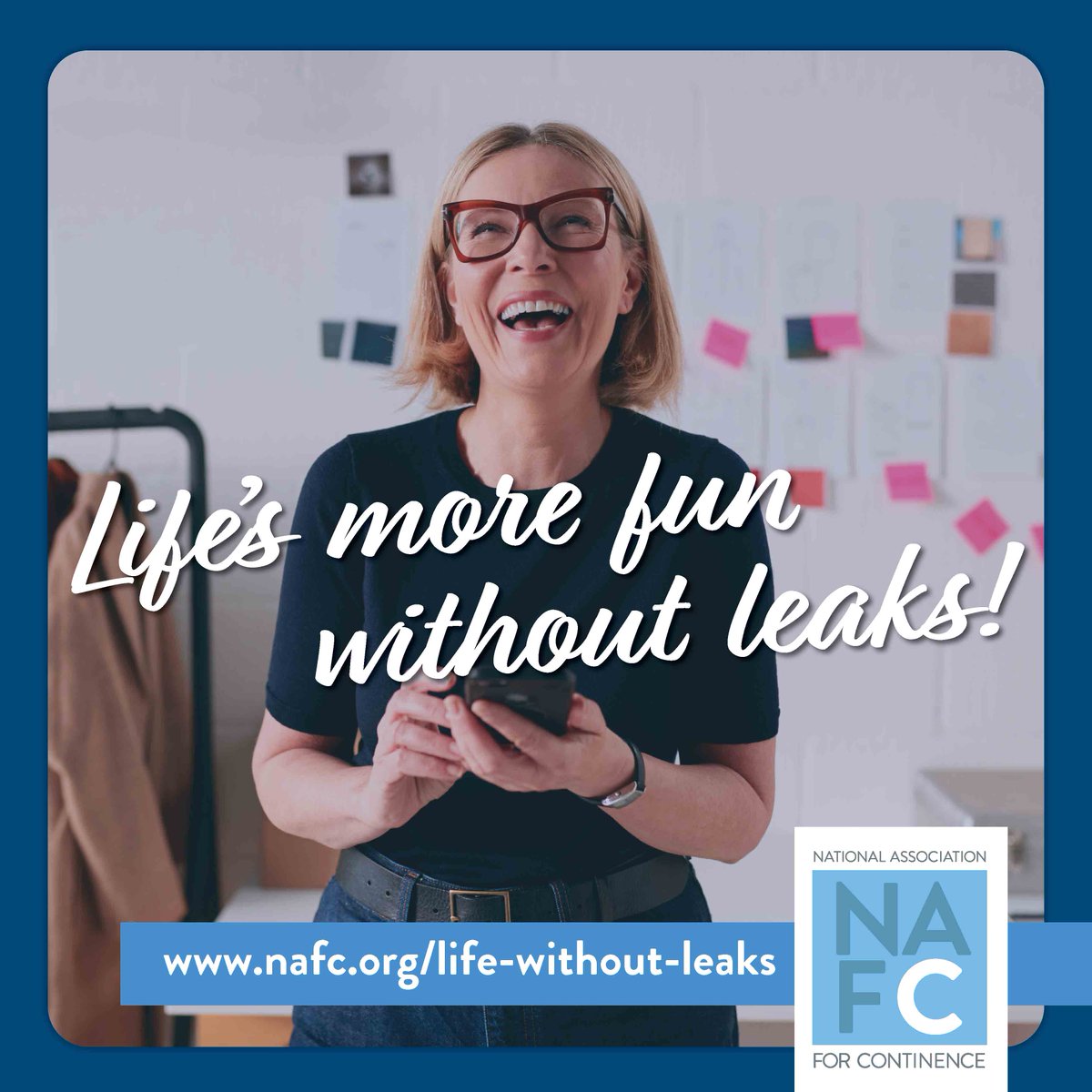 bhealth_'s tweet photo. Finding the courage to speak up about bladder leaks isn't easy. But it's so worth it. Life's more fun without leaks. #LifeWithoutLeaks #BHealth #NAFC #NationalAssociationForContinence #BladderHealth https://t.co/PiLiyUGN3B
