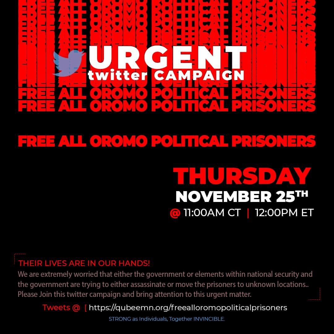 RArarssa's tweet photo. Please join us tomorrow in our campaign: #FreeAllOromoPoliticalPrisoners and also share widely with your youth organisations, communities, families and friends! https://t.co/ity4ikfUd4 https://t.co/HQrbPEREDN