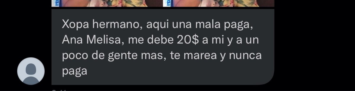 Malapagapty's tweet photo. Ya saben, no presten dinero a lo loco que hay muchos Ana Melissa en este país https://t.co/btuyBfQULz