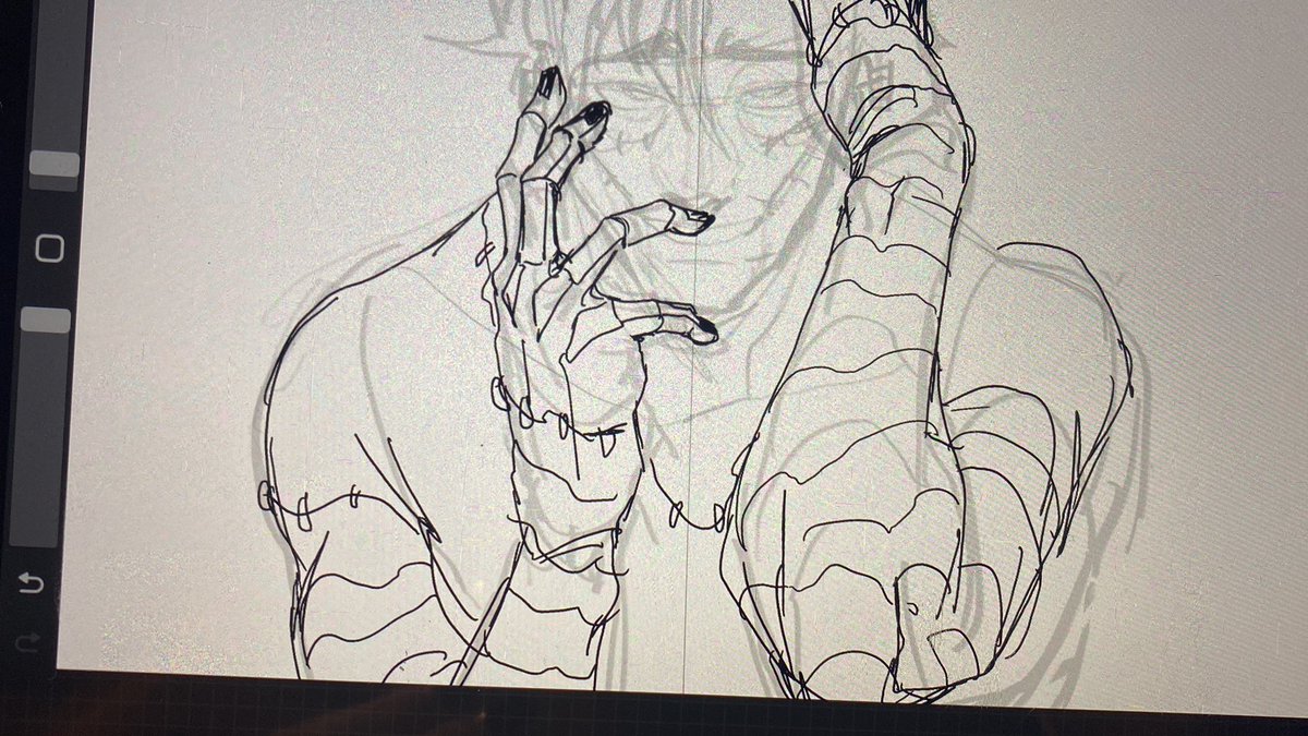 [wip] i love drawing dabi bc i can use his scars as contour lines and it is so… chefs kiss 
