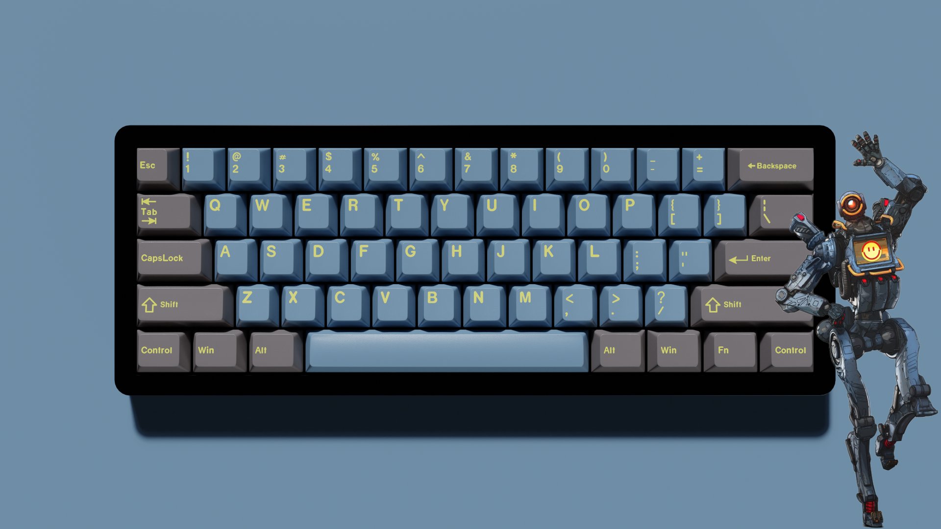 Hikin Grapple Locked And Loaded It S About Time I Got Back Into Designing Keycaps This One Is Inspired By Pathfinder From Apex Legends Who Should I Do Next Apexlegends Apexlegendspathfinder