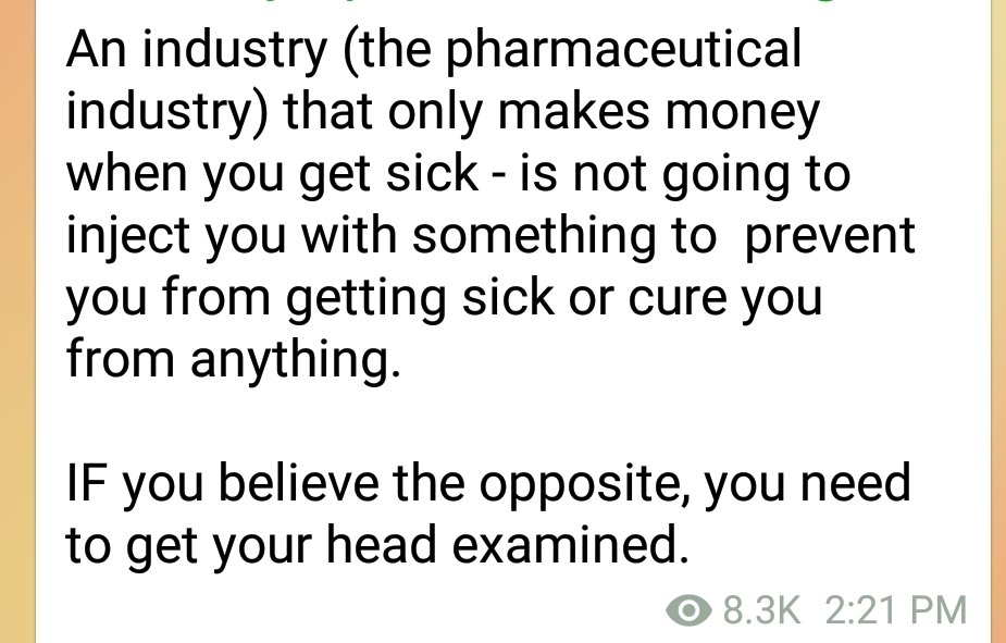 niki_jay_1's tweet photo. Big Pharma: A patient cured is a customer lost. https://t.co/aiOnbZRiyK