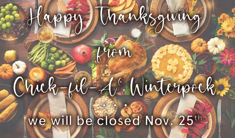 🦃 We will be closed Thursday, November 25, 2021 in observance of Thanksgiving. 🦃