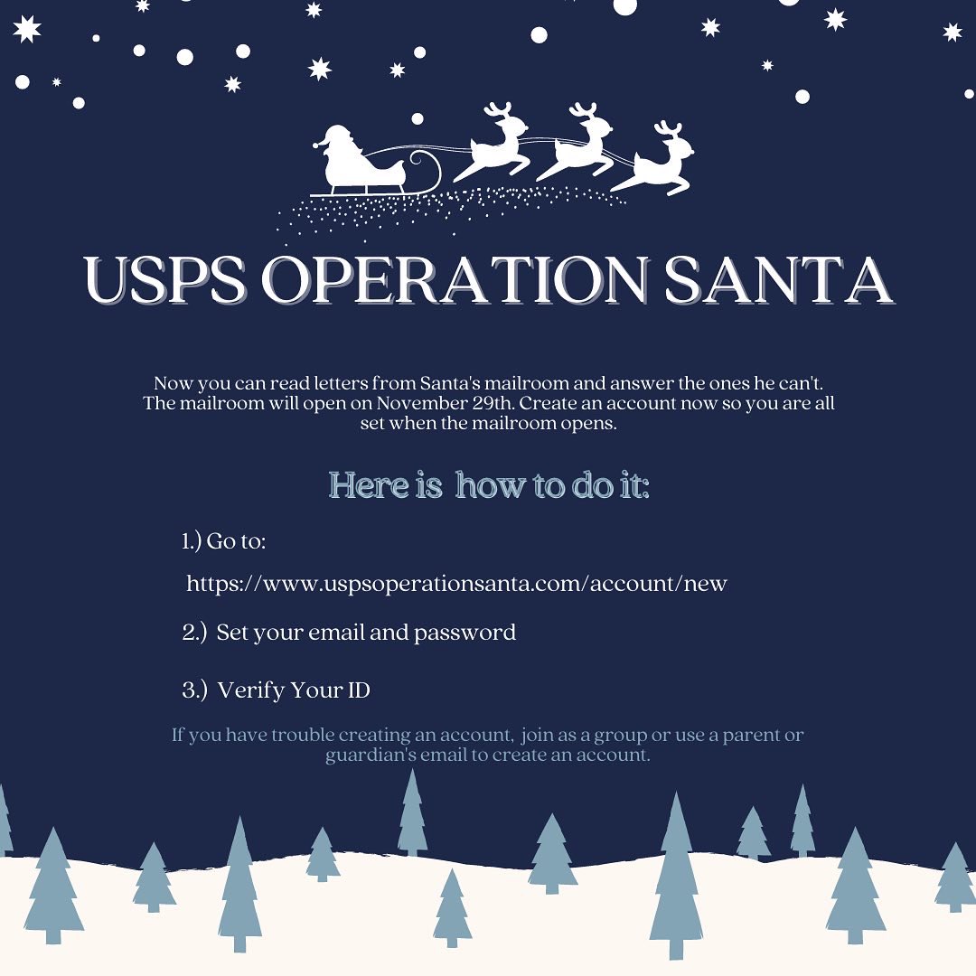 Adopt a letter and make a holiday wish come true. 
Go to:
uspsoperationsanta.com/account/new