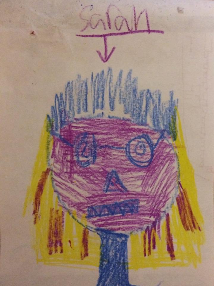 AlexSoloCBC's tweet photo. @SLangeneggerCBC Ok last one. The same artist’s beautiful rendition of my sister. She doesn’t wear glasses… https://t.co/BbAh9dlCVD