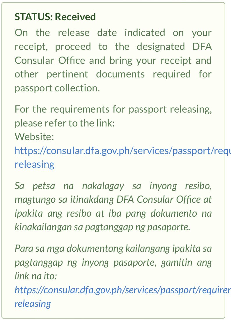 2RonMB's tweet photo. @teddyboylocsin @dfaoca @DFAPHL  Hi po. Pag ganto po status ng delivery, ano po ibig sabihin nito? https://t.co/zuUSgCmfU2