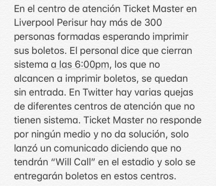 CarmsMG's tweet photo. @Javier_Alarcon_ @CiroGomezL @Ticketmaster_Me @Profeco https://t.co/zX7Cz9gB3v