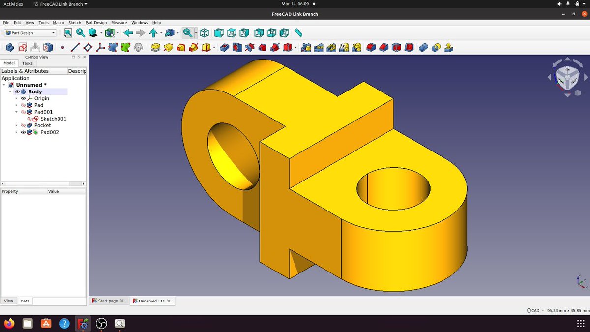 FreeCAD Link Create Practice Model 25
I used Rectangle, Arcus, Circle, Pad, Pocket... Enjoy
youtu.be/JmJuHbDPee0