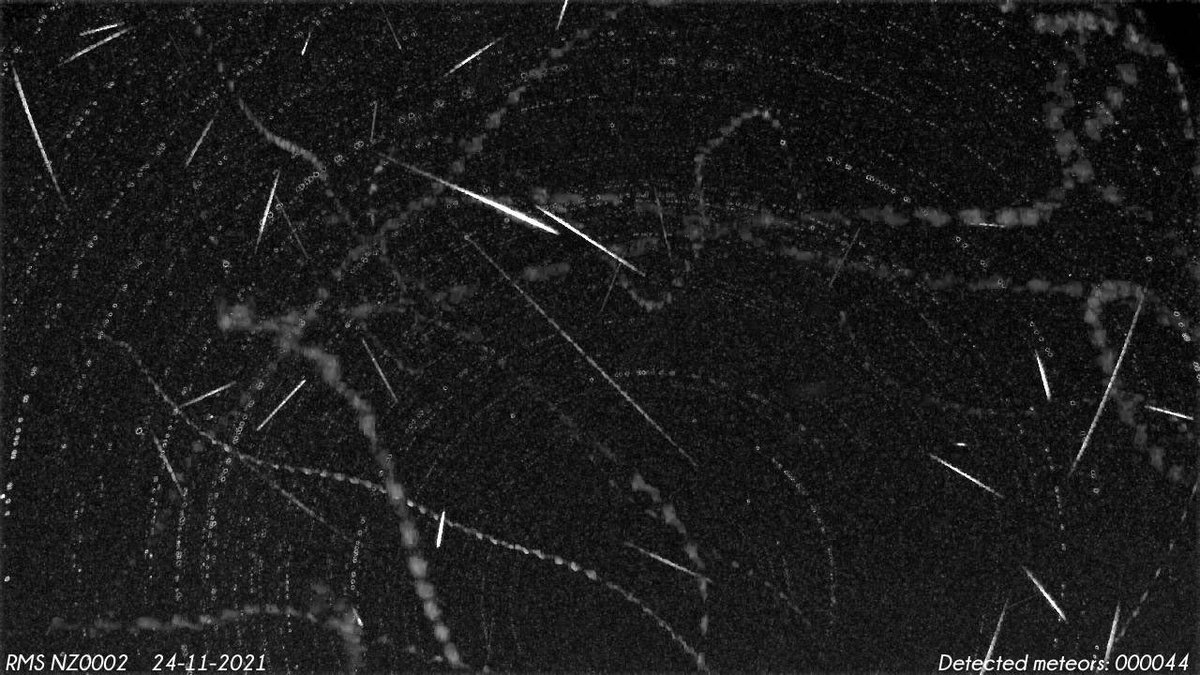 TasmanSkies's tweet photo. Couple of late #Leonids in the #Motueka #NZ0002 #meteorcam last night https://t.co/QOgmUlBQYT