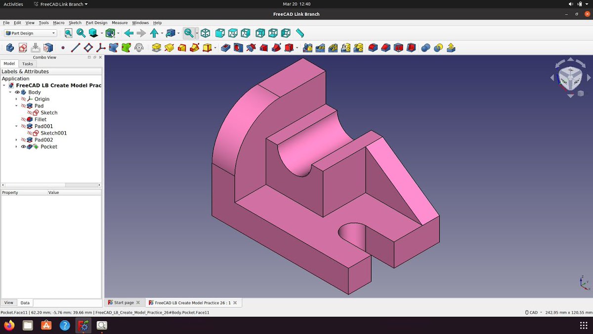 FreeCAD Link Create Model Practice 26
I used Polyline, Rectangle, Slot... Pad, Pocket... Enjoy
youtu.be/5bjpauNWtK4